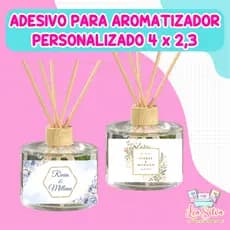 Adesivo para aromatizador personalizado - tamanho 4 cm x 2,3 cm