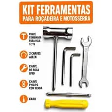 Kit Ferramentas para Roçadeira e motoserras com Chave Combinada e Acessórios