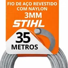 FIO DE AÇO REVESTIDO COM NAYLON STIHL 3MM - PARA ROÇADEIRA STIHL E OUTRAS MARCAS.