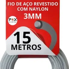 OFERTA FIO DE AÇO REVESTIDO COM NAYLON 3MM - PARA ROÇADEIRA STIHL E OUTRAS MARCAS. 5M , 10M, 15M
