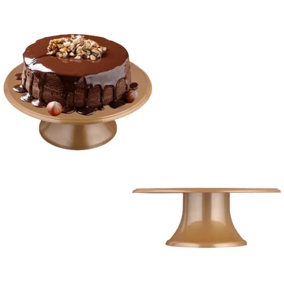 5 Boleira Lisa Grande - Suporte para Bolo - Bandeja para Doces - 26 cm