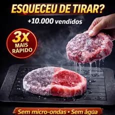 Tábua Descongelar Carne Rápido SpeedDefrost™ Sem Microondas Sem Água Alumínio Descongelador