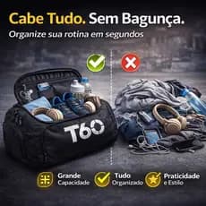 Bolsa Transversal Esportiva Preta Multifuncional