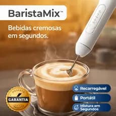 Mini Mixer Elétrico Portátil Recarregável Bivolt Branco BaristaMix™