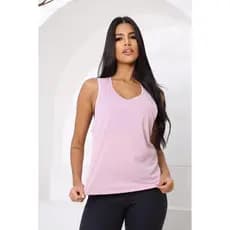 Regata Crepe- Esportivo, Feminina, Academia, Fitness, Seca Rapido, Cores Pastel