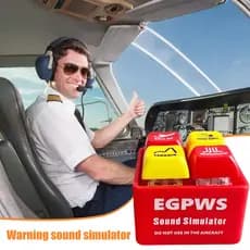 Simulador De Som De Aviso Boeing 737/Airbus EGPWS Com Luz LED , Chaveiro De Alerta De Avião Para Tripulação Piloto De Ro