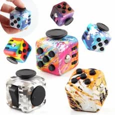 Fidget Cube Stress & Anxiety Reliever Idea Maker Ajudante De Estudo Para Trabalho Escolar Em Casa , Magic Toy 6 Faces To