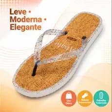 Chinelo Feminino 33 ao 40 Confortável Massageador Anatômico Macio Antiderrapante Salto Baixo Rasteirinha