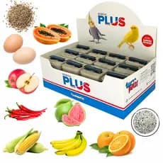 24 Pedra Cálcio Mineral Plus Pássaros Com Carvão Ativado - Sabores