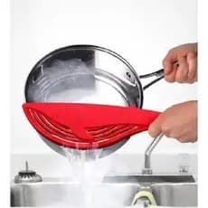 Escorredor Alimentos Baleia Vermelho - Miojo Macarrão Arroz Legumes Verduras
