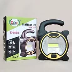 Lanterna Led Dupla 1W + 3W luminária de Mão e Mesa à pilha com Luz Forte
