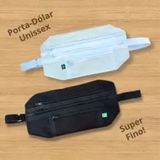 Porta Dólar de Lona Super Fina/ Unissex/ Celular, Documentos, Cartões, Moedas/ Doleira/ Pochete