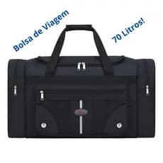 Bolsa de Viagem de Lona Grande Tiracolo e de Mão 70 litros Muito Espaçosa Resistente