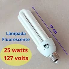 Lâmpada Fluorescente 25 watts / 127 volts Luz Branca 6400K T4 - 3U