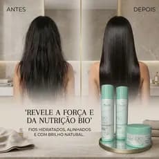 Bio Nutrição Kwai | Cabelos Macios, Nutridos e Sedosos | Shampoo, Cond. ou Máscara