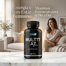 Multivitamínico A a Z Mulher 1300mg 60 Comprimidos Vitaminas Minerais Energia Imunidade Bem-Estar Diário