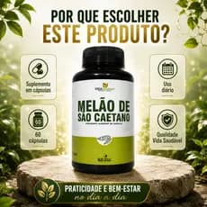 Melão de São Caetano 500mg 60 Cápsulas Suplemento Alimentar Bem-Estar Metabolismo Rotina Saudável