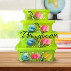 Kit 4 potes retangular neon decorado potes organizador neon