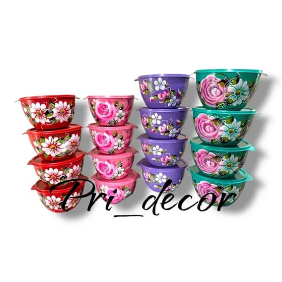 kit promocional 40 saladeira 3 litros decorado