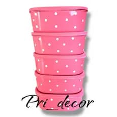 kit  potes 1 litro herméticos bolinhas oval poa marmitas cozinha vasilha poa