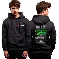Moletom Casaco De Frio Flanelado Carro Corrida Luxo Lancer Evo Super Esportivo