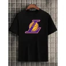 Camiseta Lakers Camisa Masculina Estampada Blusa Time Basquete 100% Algodão Premium