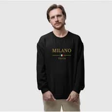 Moletom Blusa De Frio Milano Italia Casual Gola Redonda