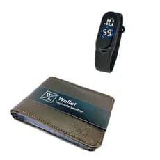 Combo Relogio +Carteira Masculina Couro Legítimo