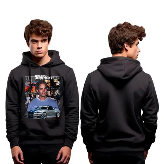 Moletom Canguru Unissex Fast & Furious - Paul Walker Lançamento