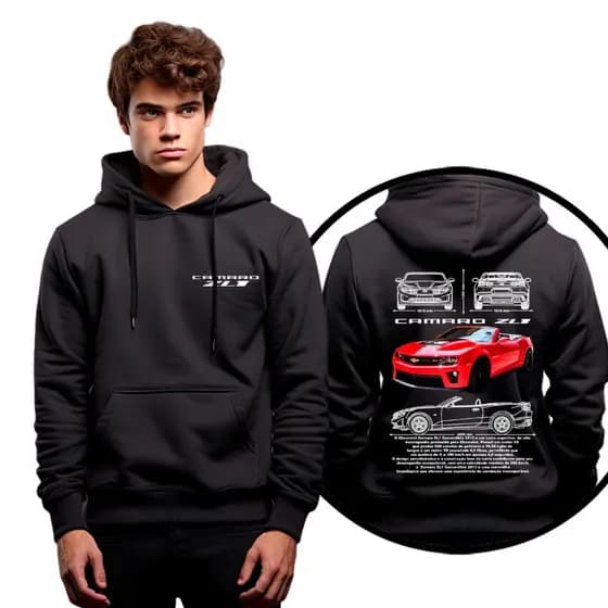 Moletom Casaco Frio Carro Luxuoso Camaro ZL1 Conversivel