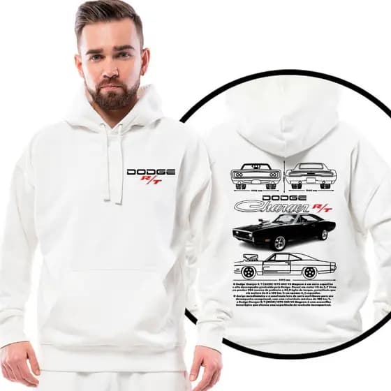 Moletom Casaco De Frio Carro Corrida Luxo Charger R/T 1970 Promoção