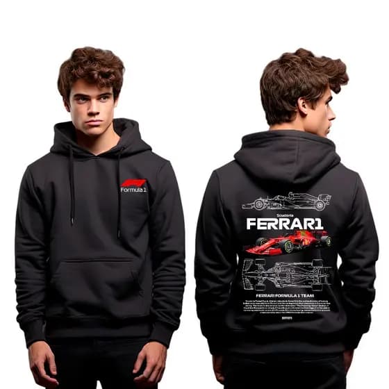 Moletom Canguru Unissex Scuderia Ferrari Fórmula 1 Lançamento