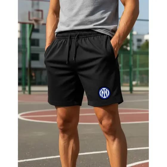 Short Tactel Time Esportivo Inter de Milão Bermuda Confortável Para Homens