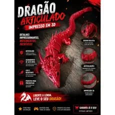 Dragão Articulado Flexível, Decorativo E Colecionável 40 cm