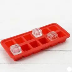 Bandeja De Gelo Forma Silicone Flexível 12 Cubos Dominó