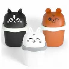Lixeira Infantil Decorativa 1,5 Litros Animal Coisas para casa Banheiro Pia Escritórios