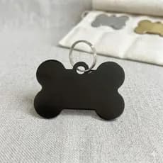 Pingente Plaquinha Pet Osso Metal Lisa Para Gravação