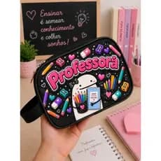 Necessaire Grande  Professora, estojo grande Divertido para professora Necessaire Grande Prof