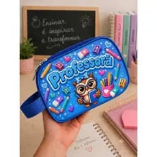 Necessaire Grande para professora estojo personalizado Professora Necessaire Corujinha fofa Professora