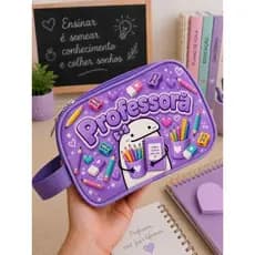 Necessaire grande para professora personalizada, necessaire estojo grande  para professora Corujinha fofa