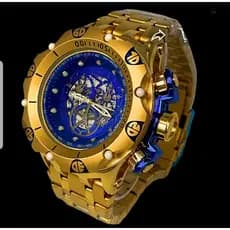 Relógio importado Masculino  Esqueleto Dourado Pesado de Luxo + Caixa