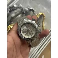 Relógio Invicta Masculino Booster Caixa alta Prata luxo total