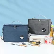Bolsa Térmica Impermeável de Mão para Marmita, Lanches e Bebidas