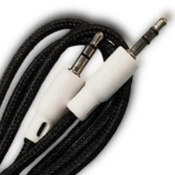 Cabo Auxiliar Áudio Premium Original P2XP2 80CM Grosso Nylon Som Celular Carro