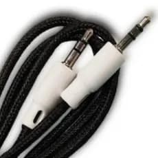Cabo Auxiliar Áudio Premium Original P2XP2 80CM Grosso Nylon Som Celular Carro