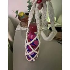 Bolsa em Macrame para Garrafa de Água e Guarda chuva e hidrate sempre!