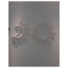 KIT SOL E LUA SEM ESPELHO EM MACRAME ARTESANAL FEITO A MÃO