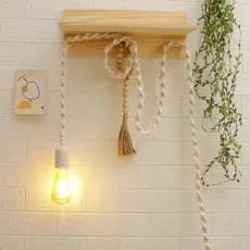 Luminaria pendente Abajur macrame Boho Promoção