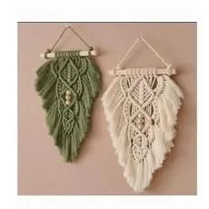 Folha painel Tapeçaria Boho Decorativa em macrame