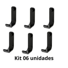 Kit 06 Ganchos Utilidades Multiuso Cabide Parede Acessórios Banheiro Envio 24 hs